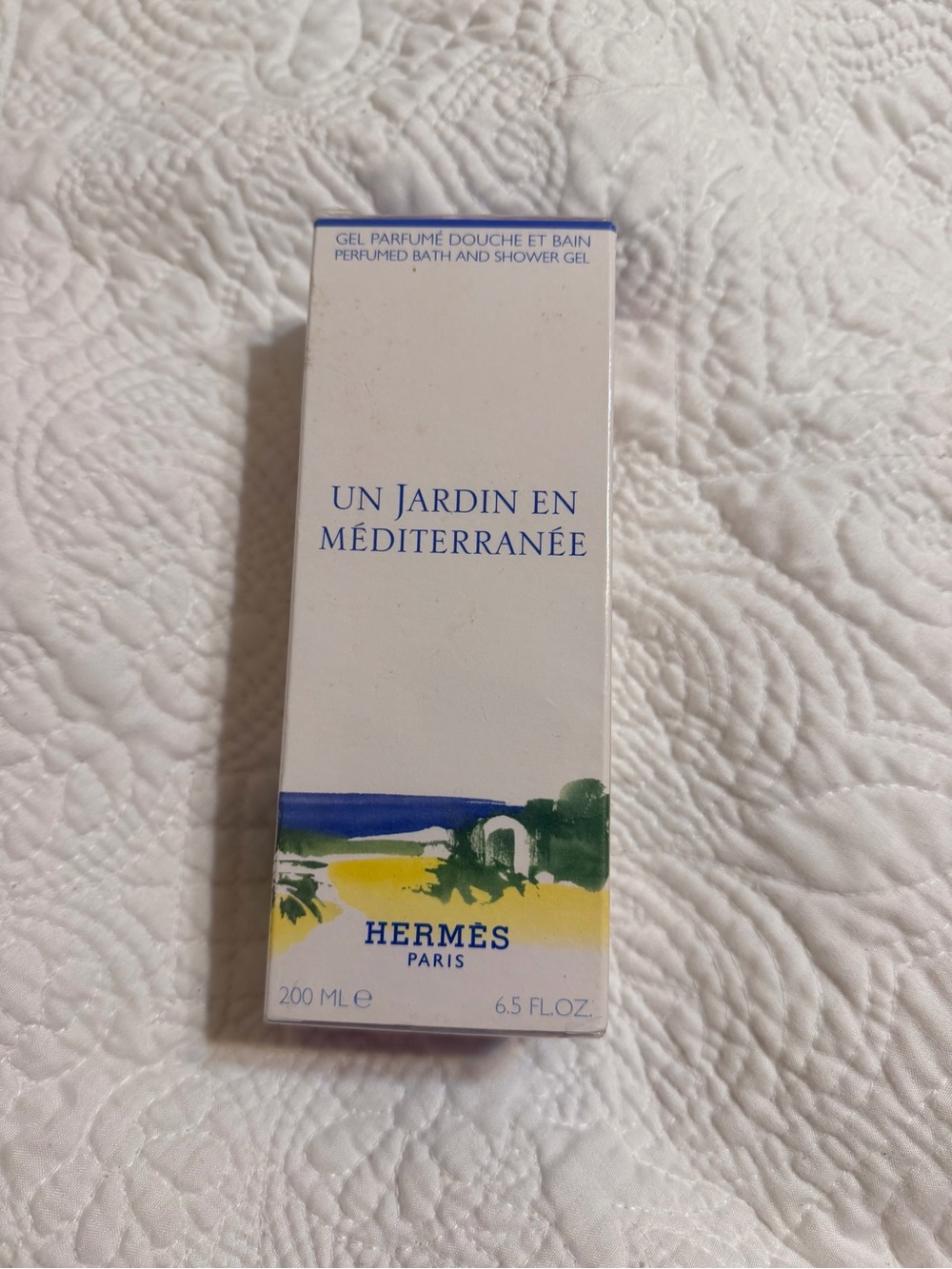 Hermes Un Jardin en Méditerranée Bath & Shower Gel - White, Blue, Green, Yellow